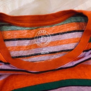 Striped cropped t shirt